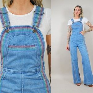 SUPER RARE 70’s Vintage Faded Glory Rainbow Overalls